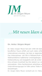 Mobile Screenshot of juergen-meyer-stiftung.de