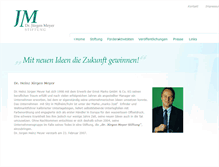 Tablet Screenshot of juergen-meyer-stiftung.de